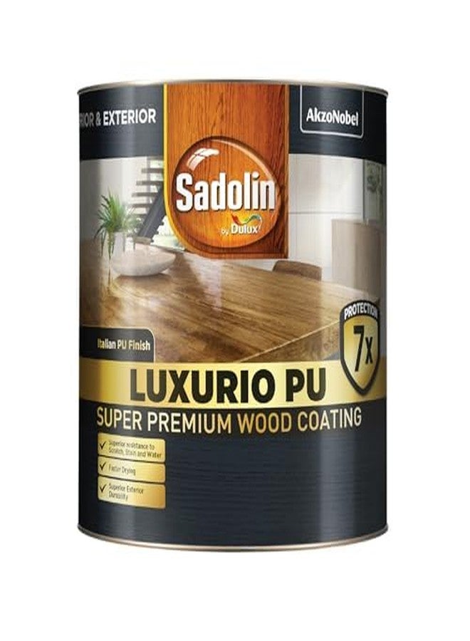 Dulux Sadolin by Dulux | Luxurio PU Gloss Finish Clear - Premium Wood Coating | Luxurious Italian Finish | Wood Polish with Excellent Scratch, Stain, and Crack Resistance, 1 litres - Image 1